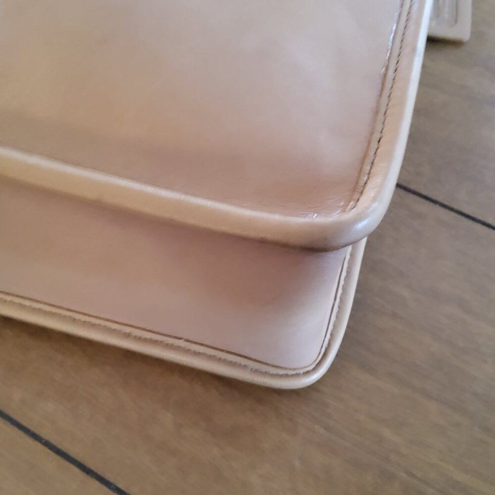 Coach Tan Leather Crossbody Satchel - Picture 9 of 16